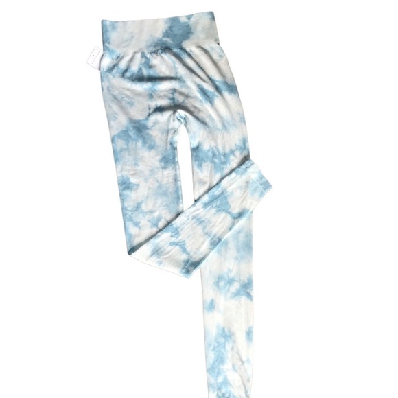 Love Tree Tie Dye Ribbed Soft Stretch Legging Blue High Rise Size S Nordstroms - Picture 1 of 4